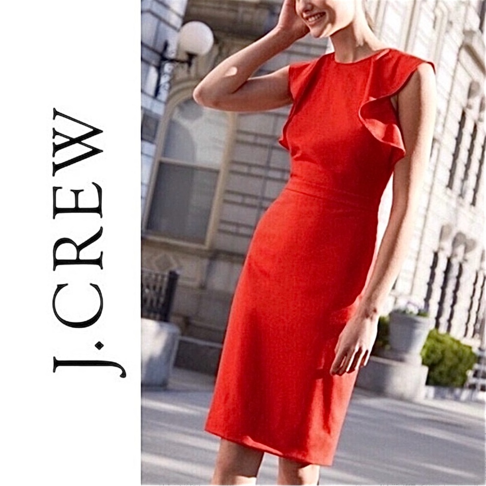 J. Crew Merino Wool Dress Midi Sheath Business Party Black Label Office Siren 6 - Picture 16 of 16